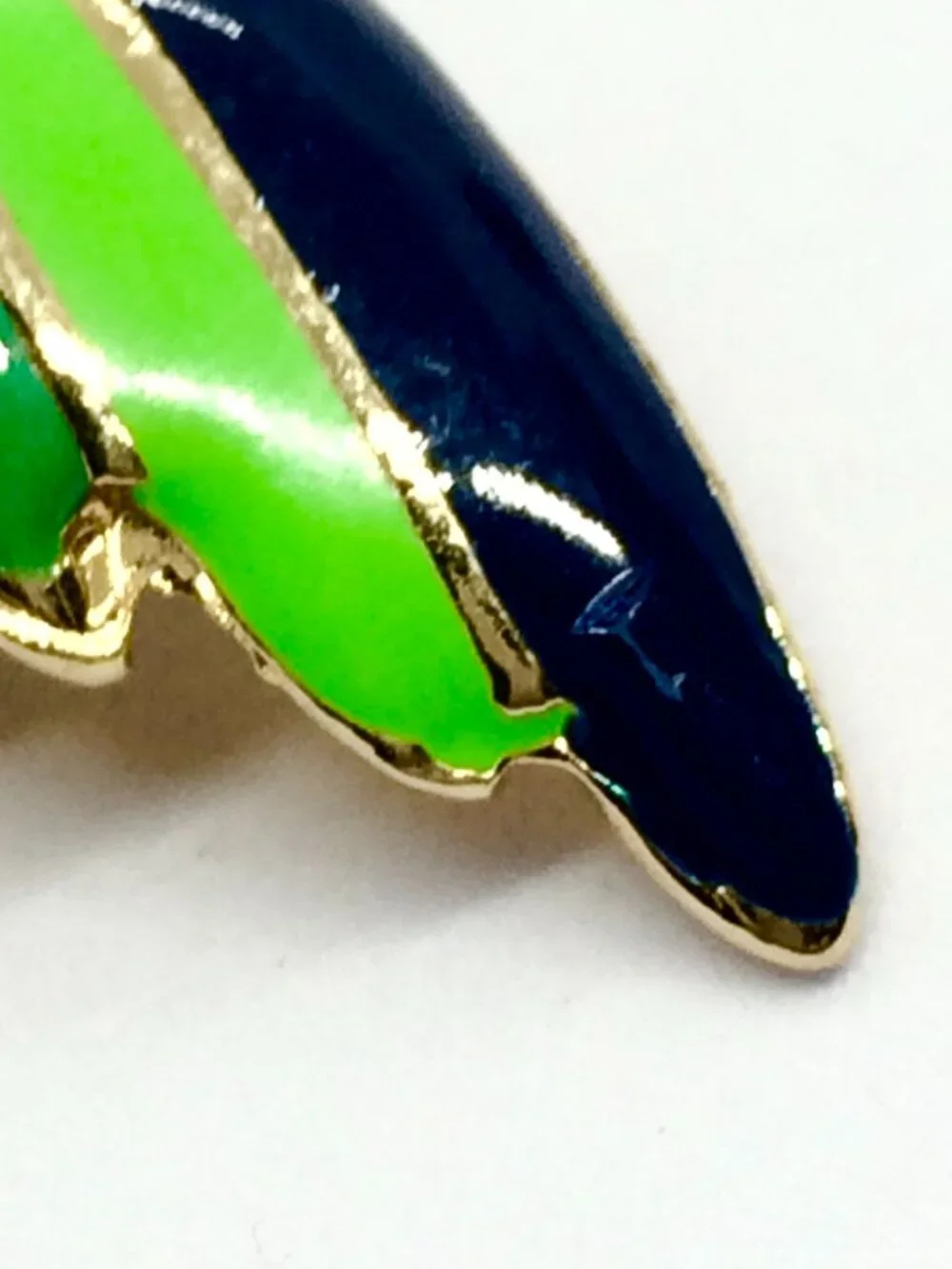VINTAGE NAPIER BROOCH Hummingbird Bird Blue Green Enamel Gold Tone Figural